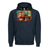 Navy cinco de mayo truck Zipper Hoodie - CowGirlArtShop