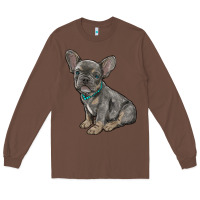 Chestnut french bulldog Long Sleeve Tee - RanaPortraitStore