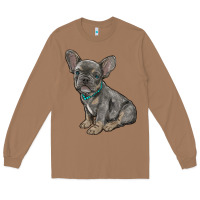 Toasted Coconut french bulldog Long Sleeve Tee - RanaPortraitStore