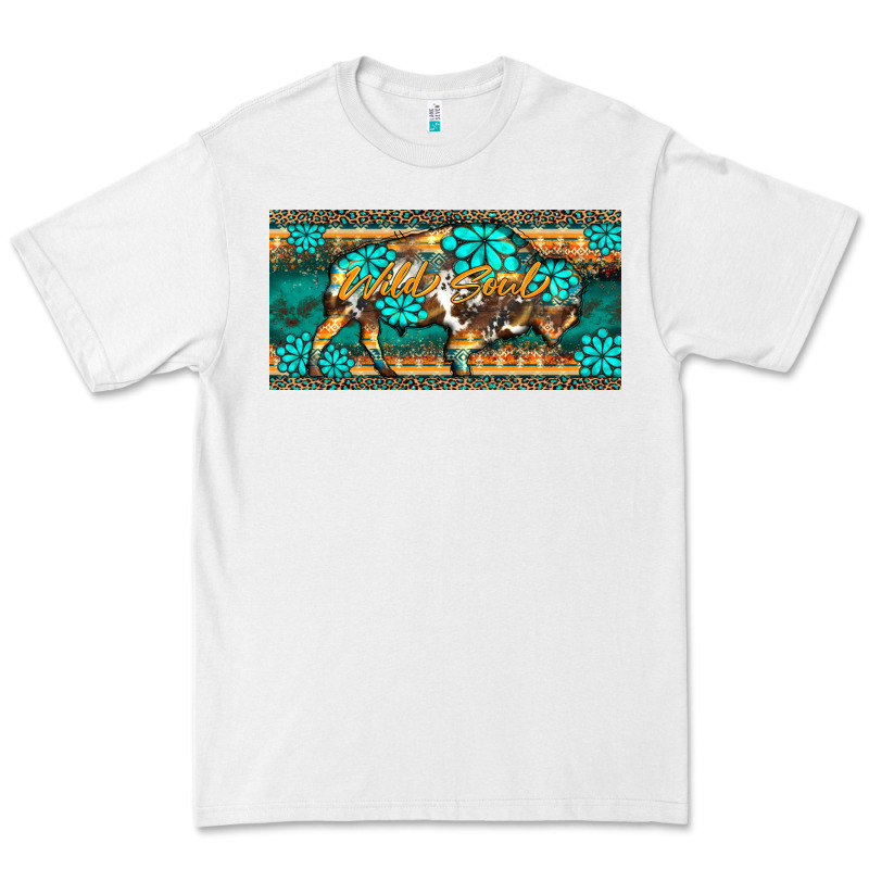 Western  Bison Wild Soul Turquoise's Gemstones  License Plate Template Premium Tee by BarkalooDesign | Teevron