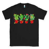Black Christmas Cactuses Classic Tee - MaliasSmallBusiness