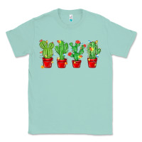 Seafoam Christmas Cactuses Classic Tee - MaliasSmallBusiness