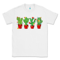 White Christmas Cactuses Classic Tee - MaliasSmallBusiness
