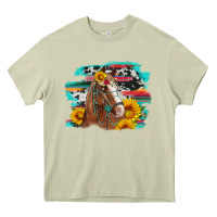 Mossy horse with sunflowers Heavy Core Tee - Artiststas