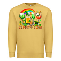 Antique Gold St. Patrick's wine glasses Premium Sweatshirt - OliviaCreatesArt