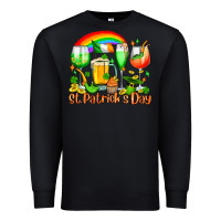 Black St. Patrick's wine glasses Premium Sweatshirt - OliviaCreatesArt