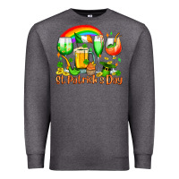 Charcoal Heather St. Patrick's wine glasses Premium Sweatshirt - OliviaCreatesArt