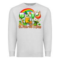 Dove Grey St. Patrick's wine glasses Premium Sweatshirt - OliviaCreatesArt