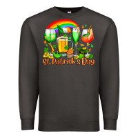 Smoke St. Patrick's wine glasses Premium Sweatshirt - OliviaCreatesArt