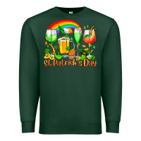 Sports Green St. Patrick's wine glasses Premium Sweatshirt - OliviaCreatesArt