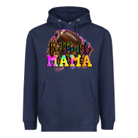Navy football mama Heavyweight Hoodie - OliviaCreatesArt