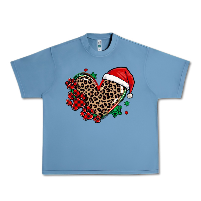 Christmas Paw Heart Urban Heavy Tee by MaliasSmallBusiness | Teevron