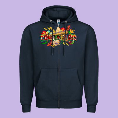 Cinco De Mayo Counselor Zipper Hoodie Designed By Cowgirlartshop