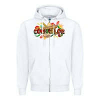 White cinco de mayo counselor Zipper Hoodie - CowGirlArtShop