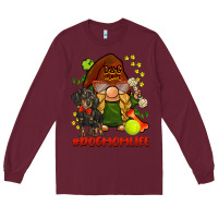 Burgundy dog mom  life gnome Long Sleeve Tee - BarkalooDesign