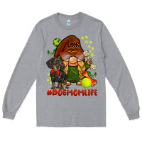 Heather Grey dog mom  life gnome Long Sleeve Tee - BarkalooDesign