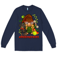 Navy dog mom  life gnome Long Sleeve Tee - BarkalooDesign