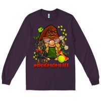 Plum dog mom  life gnome Long Sleeve Tee - BarkalooDesign