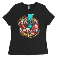 Black tis the season football helmet Ladies Tee - AdoDesignShop