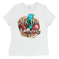 Tis The Season Football Helmet Ladies Tee | Teevron
