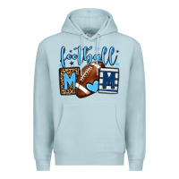Blue Mist Football mom blue team color  mother's day Premium Hoodie - HowdyJamesFarm