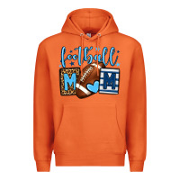 Carrot Football mom blue team color  mother's day Premium Hoodie - HowdyJamesFarm