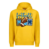 Lemon Football mom blue team color  mother's day Premium Hoodie - HowdyJamesFarm