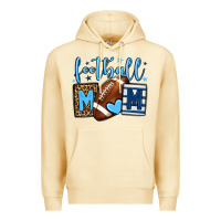 Pina Colada Football mom blue team color  mother's day Premium Hoodie - HowdyJamesFarm