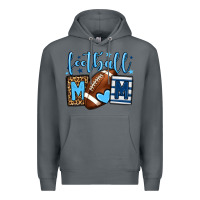 Rock Football mom blue team color  mother's day Premium Hoodie - HowdyJamesFarm