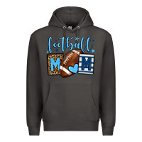 Smoke Football mom blue team color  mother's day Premium Hoodie - HowdyJamesFarm