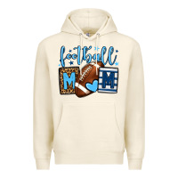 Tofu Football mom blue team color  mother's day Premium Hoodie - HowdyJamesFarm
