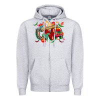 Heather Grey cinco de mayo cna Zipper Hoodie - CowGirlArtShop