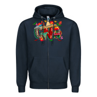 Navy cinco de mayo cna Zipper Hoodie - CowGirlArtShop