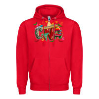 Red cinco de mayo cna Zipper Hoodie - CowGirlArtShop