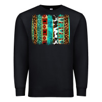 Black western brushstroke Premium Sweatshirt - OliviaCreatesArt