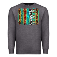 Charcoal Heather western brushstroke Premium Sweatshirt - OliviaCreatesArt