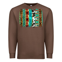 Chestnut western brushstroke Premium Sweatshirt - OliviaCreatesArt