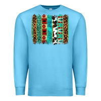Ocean Blue western brushstroke Premium Sweatshirt - OliviaCreatesArt