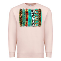 Pale Pink western brushstroke Premium Sweatshirt - OliviaCreatesArt