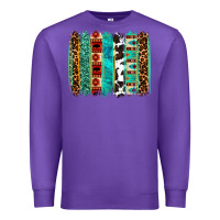 Purple western brushstroke Premium Sweatshirt - OliviaCreatesArt