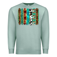 Seafoam western brushstroke Premium Sweatshirt - OliviaCreatesArt