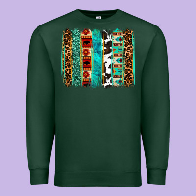 Western Brushstroke Premium Sweatshirt Designed By Oliviacreatesart