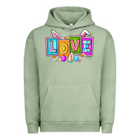 Pigment Oil Green Love Easter Urban Hoodie - CowhideDigitalArt