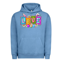 Pigment Pebble Blue Love Easter Urban Hoodie - CowhideDigitalArt
