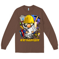 Chestnut Architect life gnome Long Sleeve Tee - BarkalooDesign