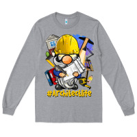 Heather Grey Architect life gnome Long Sleeve Tee - BarkalooDesign