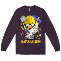 Plum Architect life gnome Long Sleeve Tee - BarkalooDesign