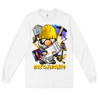 White Architect life gnome Long Sleeve Tee - BarkalooDesign