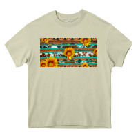Mossy aztec sunflower cowhide license plate Heavy Core Tee - Artiststas