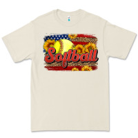 Bone Western American Flag Softball Premium Tee - LillyAllenDesigns